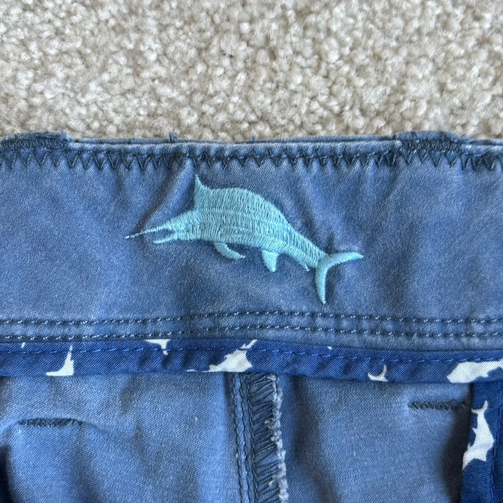 Tommy Bahama‎ Blue Cotton Blend Chino Golf Vacation Shorts Mens Size 36